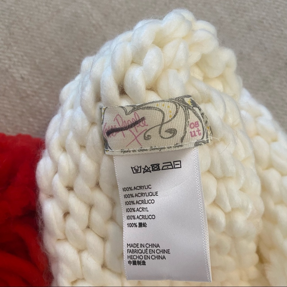 Free People Cozy Up Color Block Pom Beanie - Picture 6 of 6